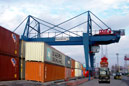 Container crane in Russia