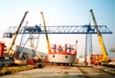 Gantry crane erection